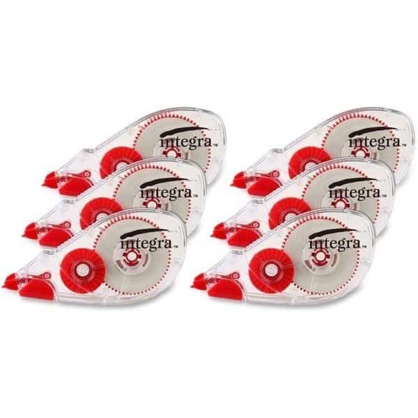 Integra ITA60239 Dispensing Correction Tape; White - Pack of 6