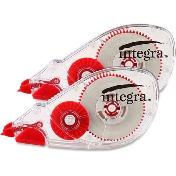 Integra ITA60238 Dispensing Correction Tape; White - Pack of 2, Integral, Mfr#: ITA60238