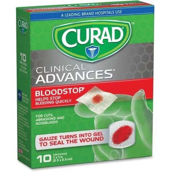 Curad MIICUR0055RB 1x 1 in. Blood Stop Gauze Packets