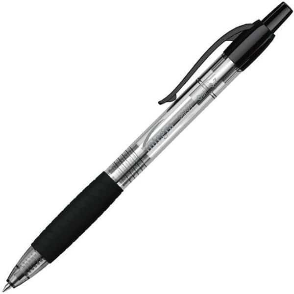 Integra ITA36201 0.7 mm Retractable Gel Pen; Black - 12 Count