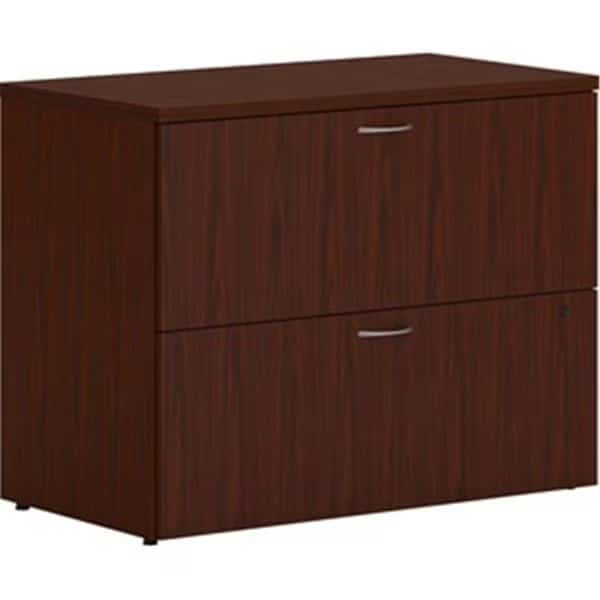 36 x 20 x 29 in. 2 x File Drawers Lateral File - Mahogany & Laminate