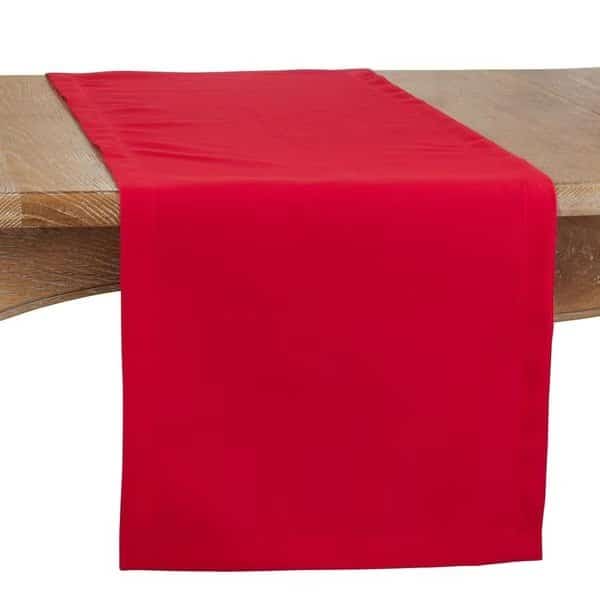 16 x 72 in. Casual Design Everyday Oblong Table Runner, Red
