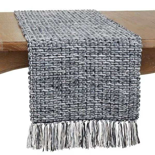 16 x 72 in. Woven Oblong Table Runner, Navy Blue