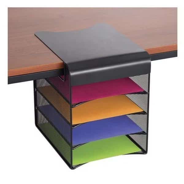 12 x 10 x 12.3 in. Onyx Solid Top Horizontal Hanging Organizer; Black
