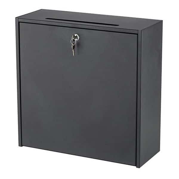 18 x 18 x 7 in. Wall-Mountable Interoffice Mailbox; Black