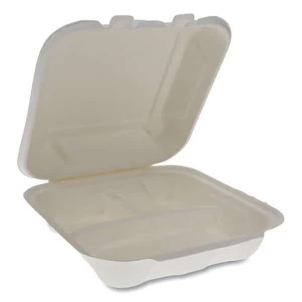PCT YMCH08030001 3-Compartment Earthchoice Container; Natural