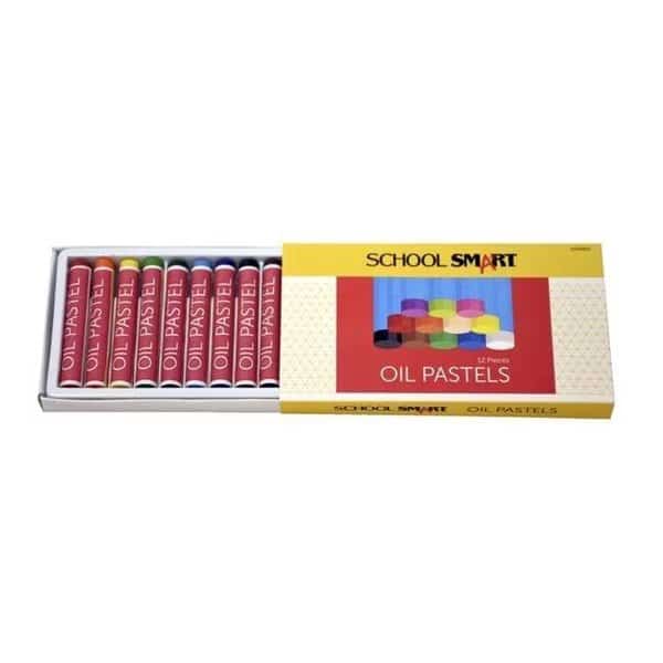 Pacon 1594963 School Smart Oil Pastels; Set of 12