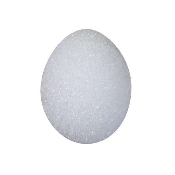 Egg Styrofoam Shape; 3.16 x 2.312 in.; White - Pack of 4