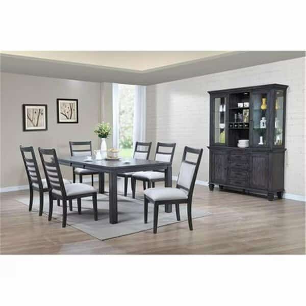 Shades of Gray 9 Piece Dining Set with China Cabinet