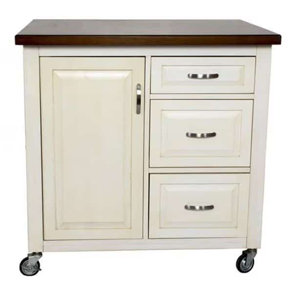36 x 37 x 27 in. Andrews Kitchen Cart, Finefabrics, Mfr#: FI1209162