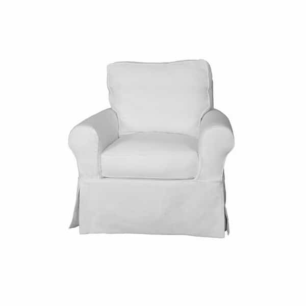 Horizon Slipcovered Swivel Chair Peyton Pearl