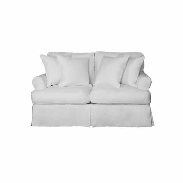 Horizon Slipcovered Loveseat Peyton Pearl