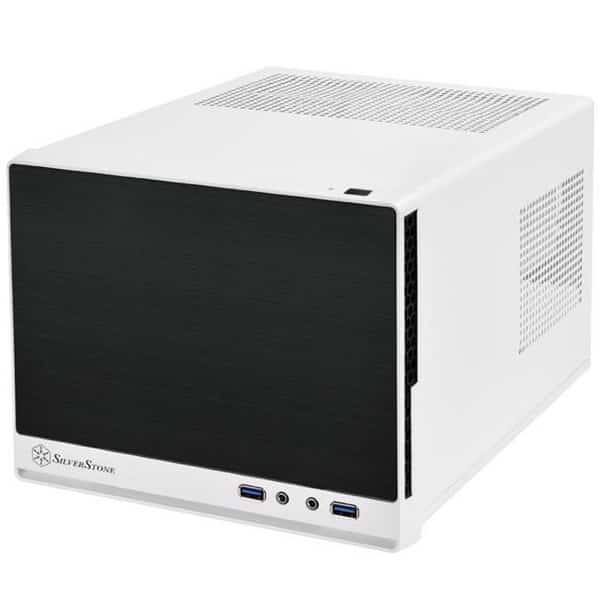 Silver Stone Technologies SG13WB-Q Mini-DTX Small Form Factor Computer Case - White