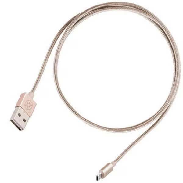 Reversible USB-A to Micro-B Cable - Gold, Dynamicfunction, Mfr#: DY537105