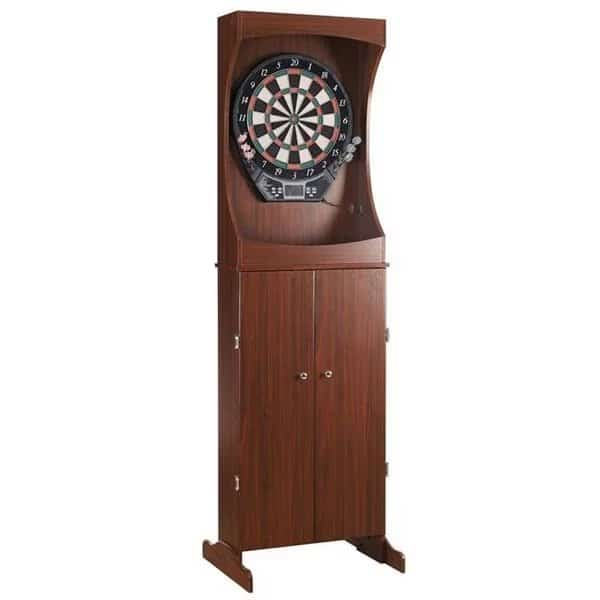 Carmelli NG1040 Outlaw Free Standing Dartboard & Cabinet Set; Cherry Finish