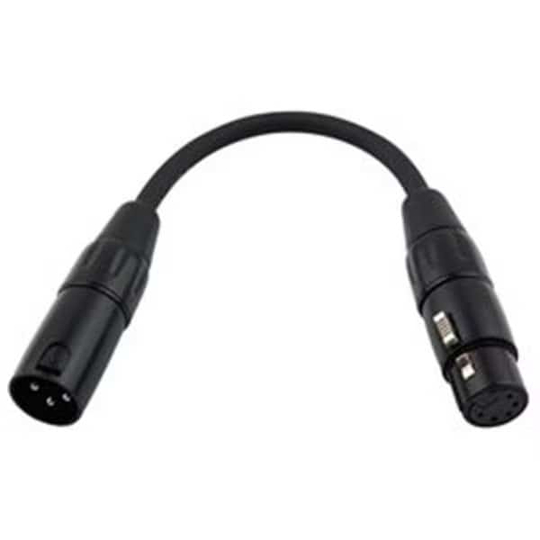 Ace Products Group PXDMX5F 6 in. DMX adapter; 5 Pin Female to 3 Pin Male XLR