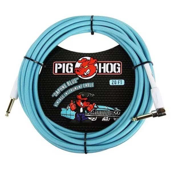 Ace Products Group PCH20DBR Woven Jacket Tour Grade Instrument Cable; 20 ft. - Daphne Blue