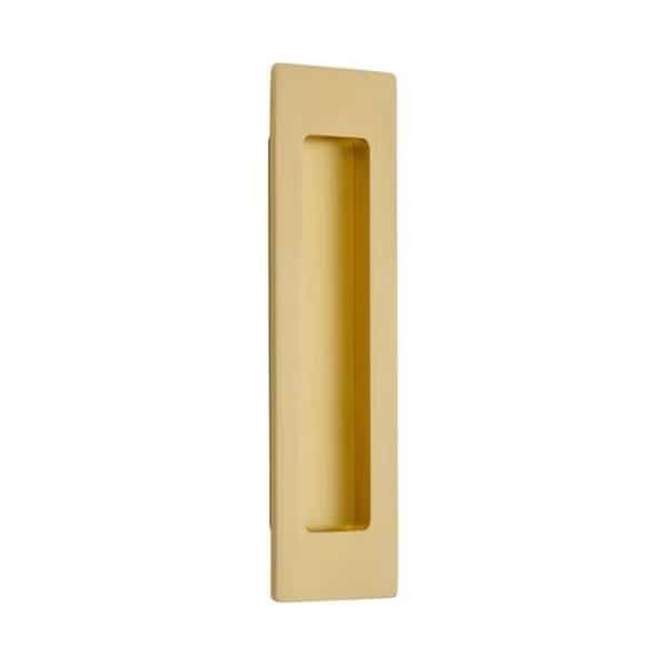 7 in. Modern Rectangular Flush Pull, Satin Brass