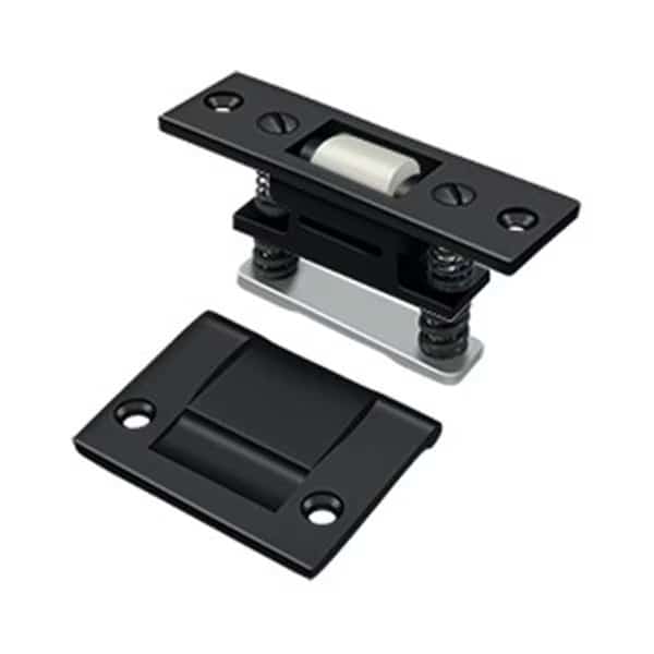 3.32 x 1 in. Heavy Duty Brass Roller Catch, Paint Black