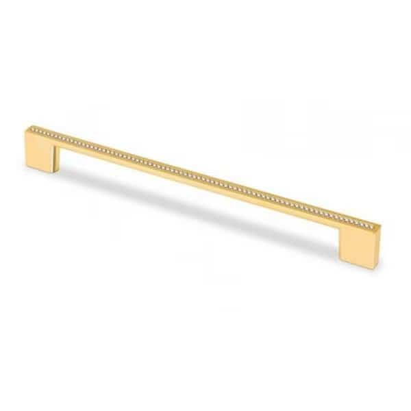 10.1 in. Rectangular Pull Gold Swarovski Crystals