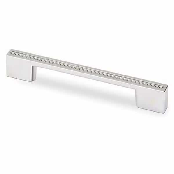 5.05 in. Rectangular Pull Chrome Swarovski Crystals