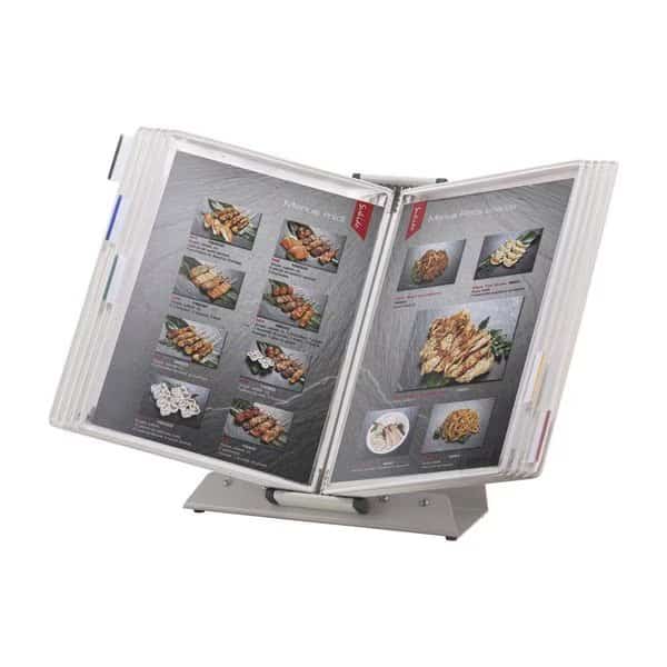 Antimicrobial Desk Unit with 10 White - Framed Pockets, Tarifold, Mfr#: TA567610