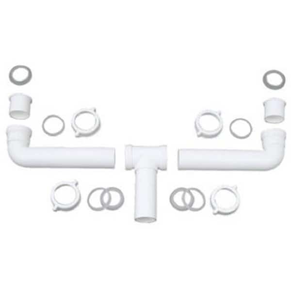 Master Plumber 2 Bowl Center Outlet Drain for Kitchen Sink