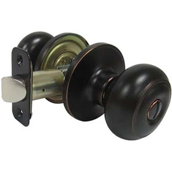 Taiwan Fu Hsing Industrial 221800 Tru-Guard Verona Fancy Mushroom Privacy Knob Sets; Aged Bronze