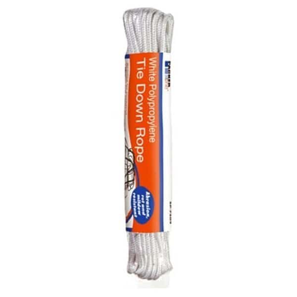 Schwarz Supply Source 215526 0.21 x 50 in. Poly Tie Down Rope; White