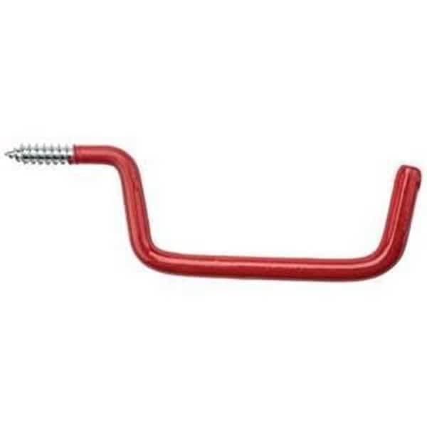 6 in. Red Vinyl Coated Ladder Screw Hook