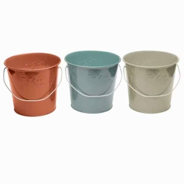 Lamplight Farms 231286 17 oz Sea Citro Bucket - Ivory; Coral & Blue