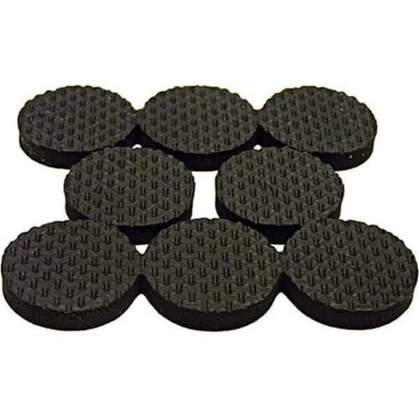 Richelieu America 235715 1 in. TruGuard Round Surface Grip Pads; Black - Pack of 16