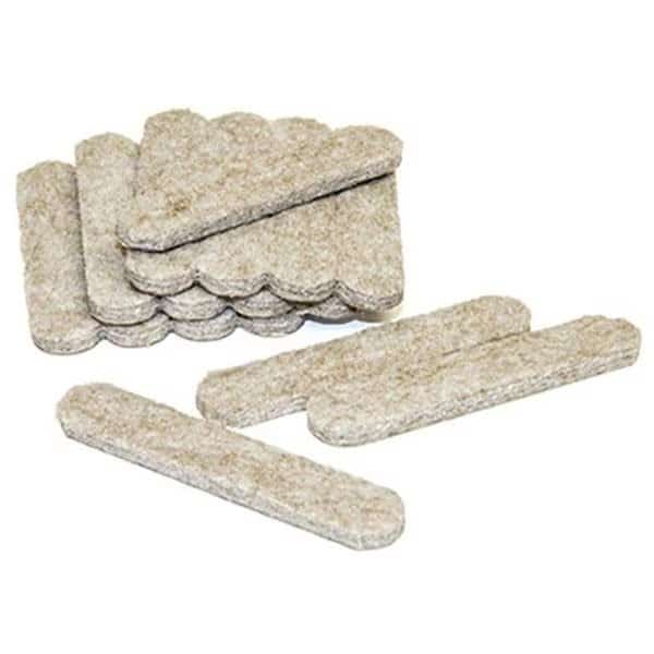 Richelieu America 235738 0.5 x 2.62 in. TruGuard Heavy Duty Self Adhesive Felt Strips; Tan - Pack of 16