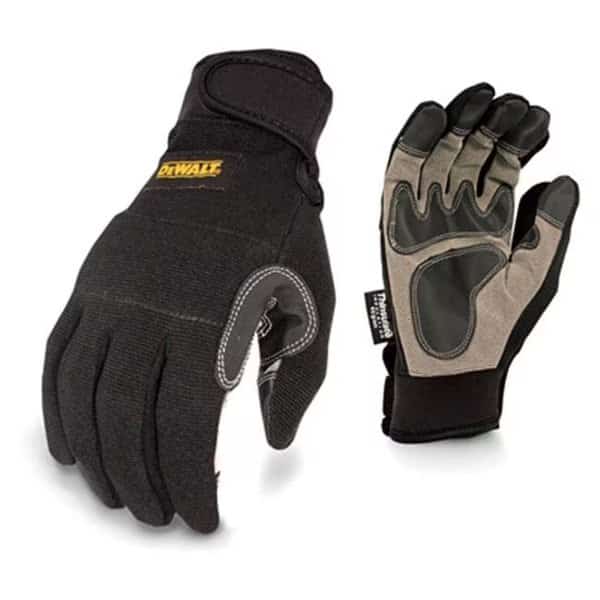 Radians 242568 Dewalt General Utility Synthetic Leather Palm Work Glove - Black; Extra Large
