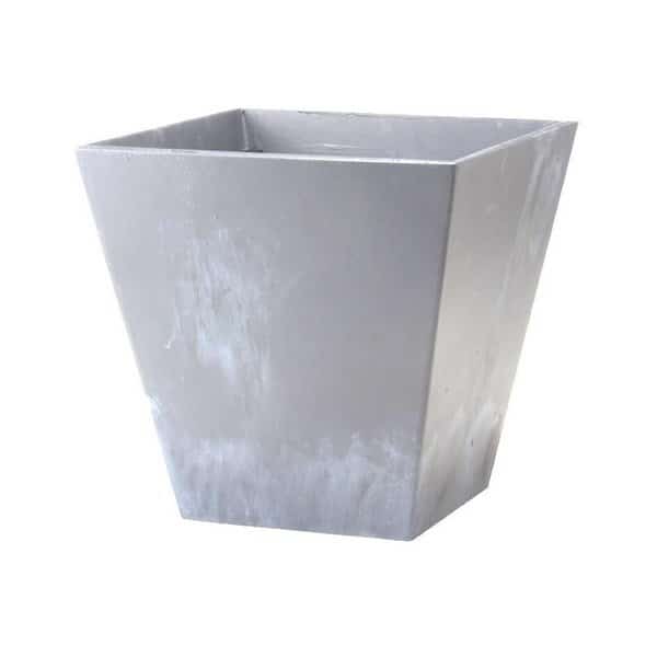 8 in. Square Ella Planter, Gray