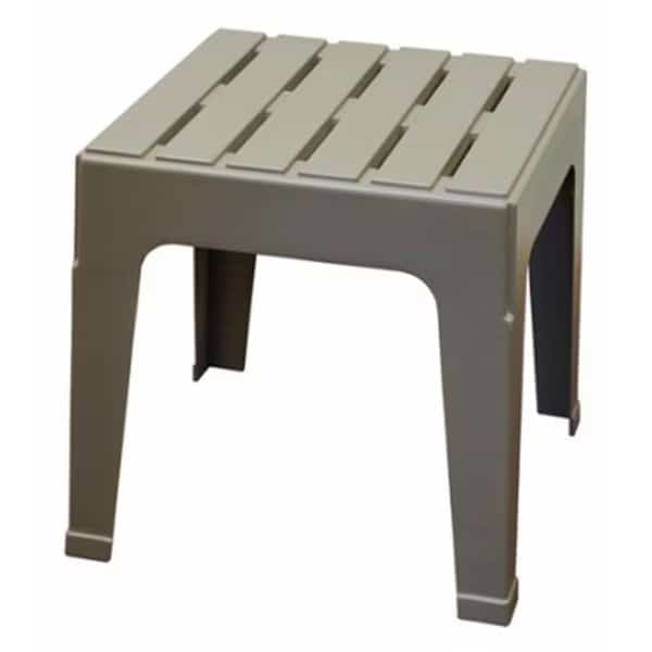 Adams 242533 Big Easy Stack Table; Gray - 17.75 x 18.9 x 18.9 in.