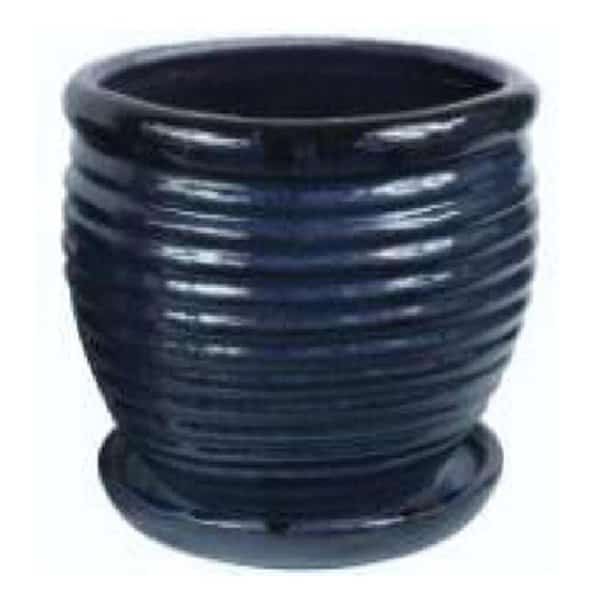 6 in. Drip Blue Honey Jar Planter