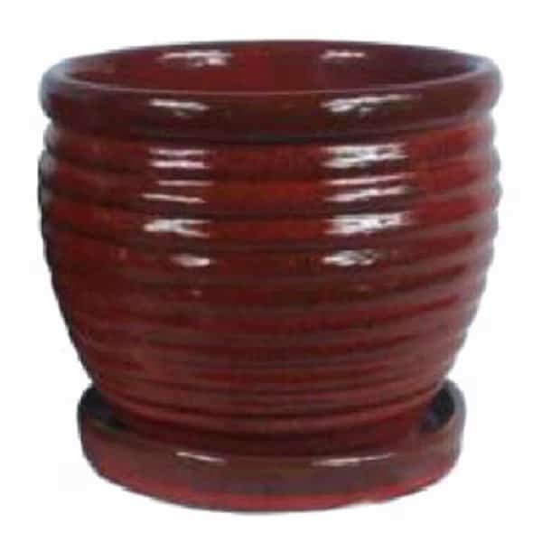 6 in. Red Honey Jar Planter