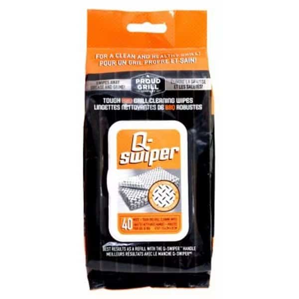 Proud Grill 247603 6 x 8 in. Q-Swiper BBQ Grill Cleaning Wipes Refill; 40 Count