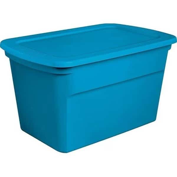 Sterilite 252124 30 gal Blue Storage Tote Lid & Base