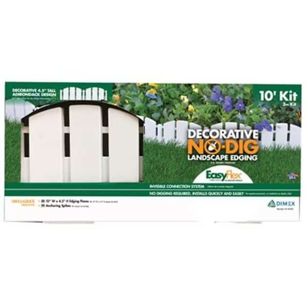 Dimex 251551 10 in. Decorative Landscape Edging Kit; White