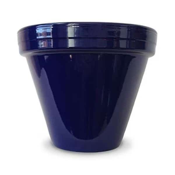 Ceramo 173733 6.5 x 5.5 in. Powder Coated Ceramic Standard Planter; Cobalt - Pack of 10