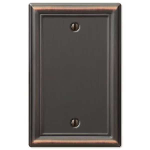 AmerTac 101536 Single Blank Aged Bronze Wall Plate