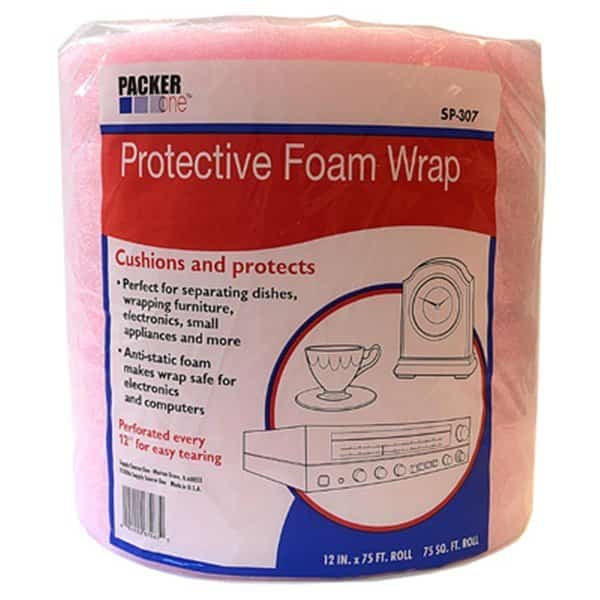 12 in. x 75 ft. Protective Foam Wrap, Pink