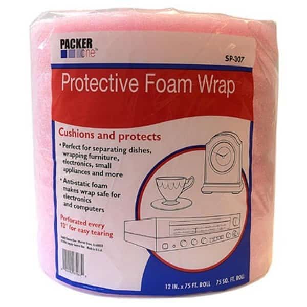 Schwarz Supply Source 215523 12 in. x 75 ft. Protective Foam Wrap; Pink