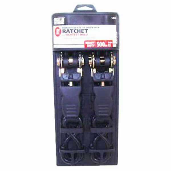 1 in. x 8 ft. Cycle Ratchet Tie Downs, 2PK