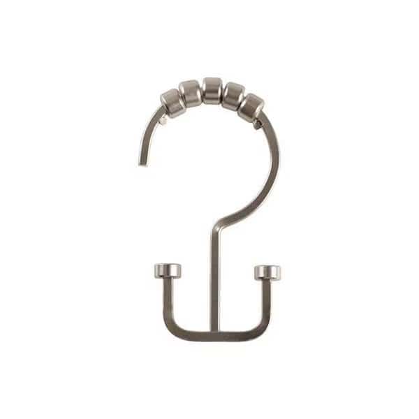 Utopia Alley Deco Flat Double Roller Shower Curtain Hooks  Brushed Nickel, Utopia Alley, Mfr#: HK1BN