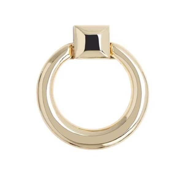 Utopia Alley Anello Ring Cabinet Pull  Polished Gold  1.6" x 1.9"