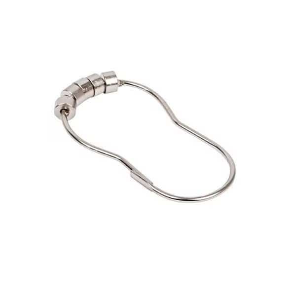 Utopia Alley HK2BN Roller Shower Hook; Brushed Nickel