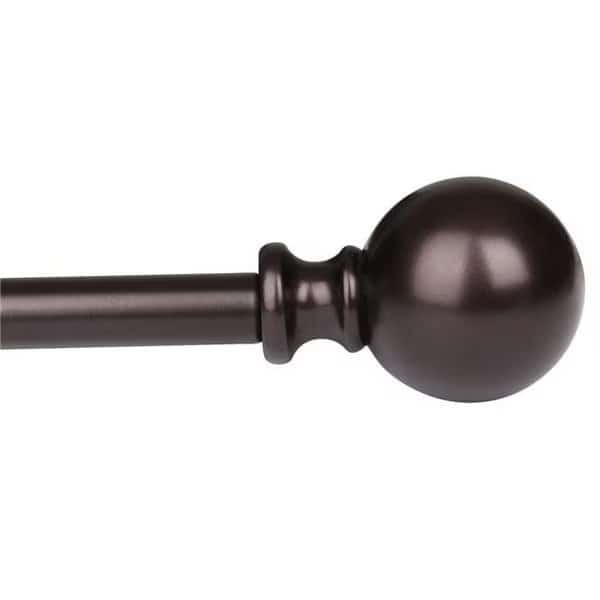Utopia Alley D34RB 48-86 in. Adjustable Curtain Rod with Round Finials - Bronze
